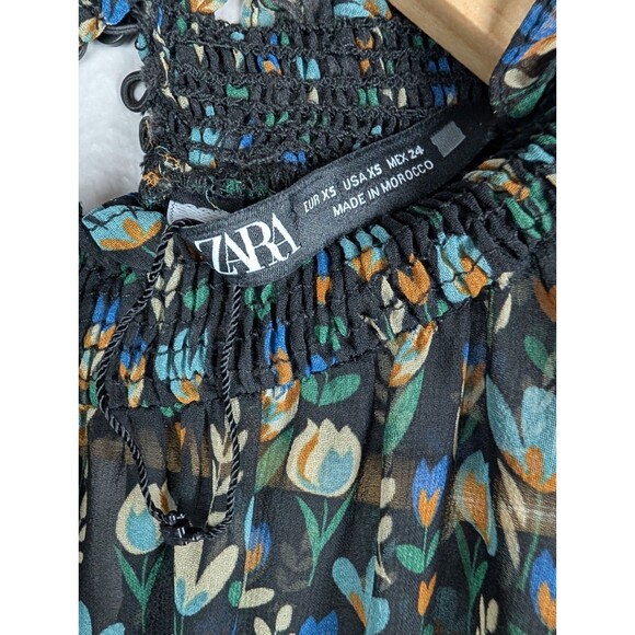 Zara Woman Floral Sleeveless Romper XS - Picture 4 of 9